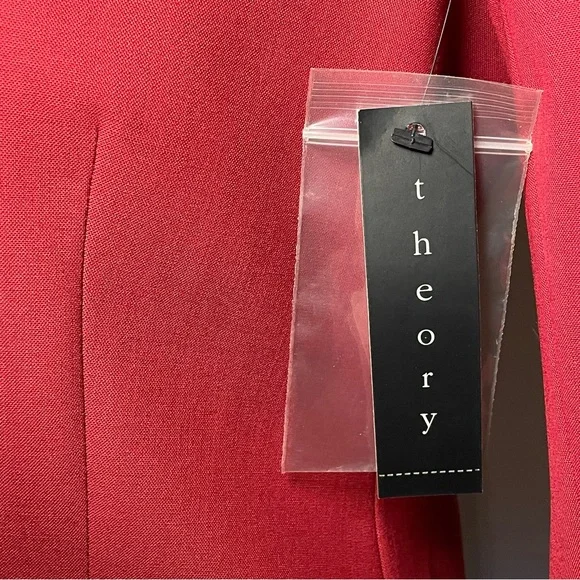 Theory Gabrielle Flame Red Women's Blazer Size: 00 - Picture 5 of 8
